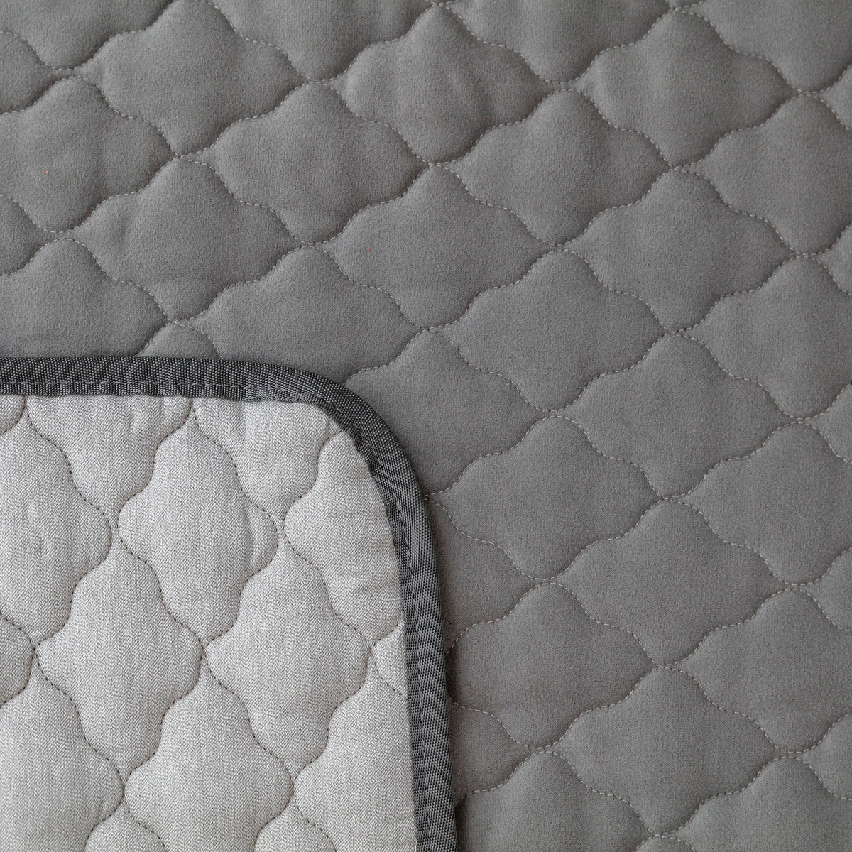 Close view of EMF Anti-Radiation Blanket made from silver fiber and bamboo fiber