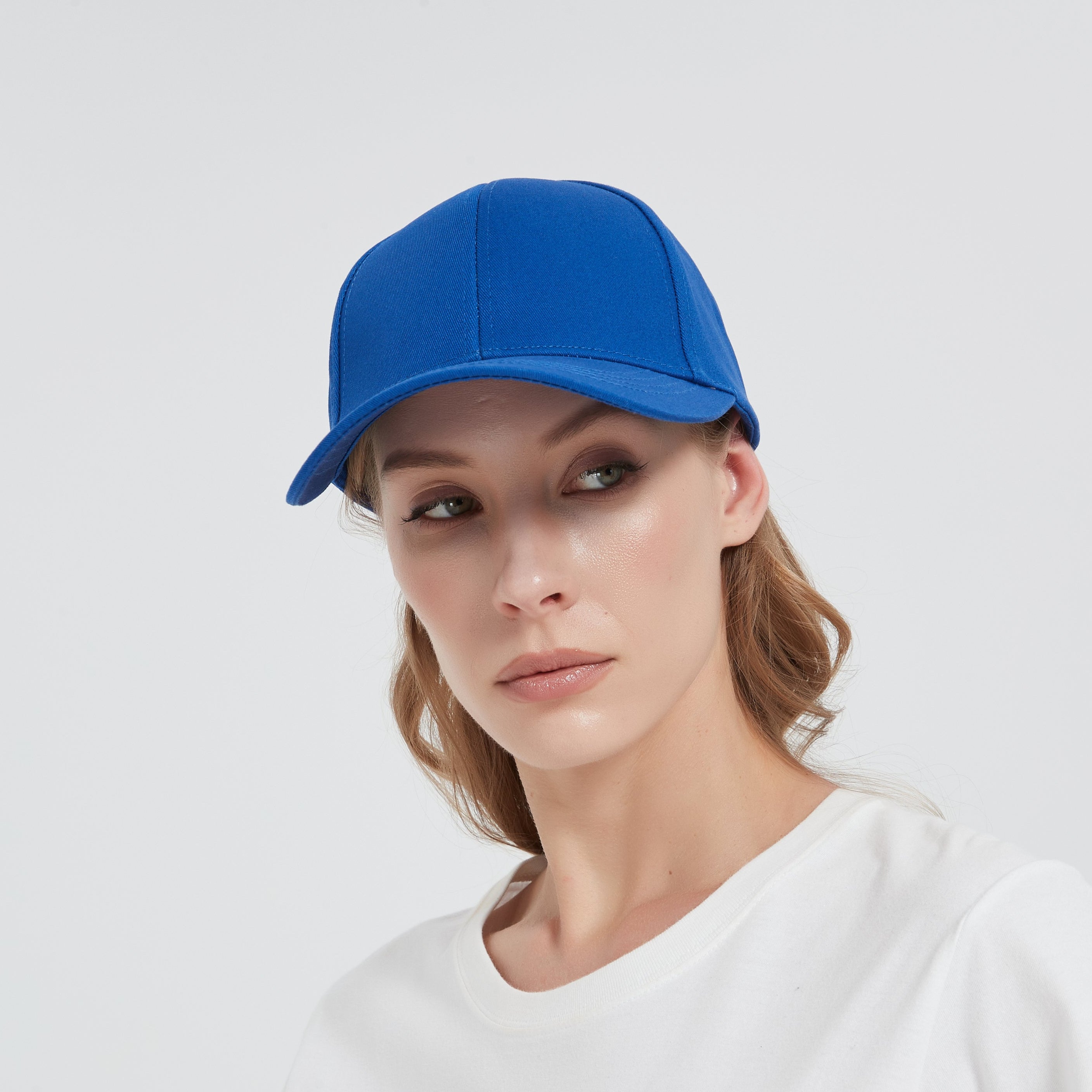 EMF protective Hat on a female model