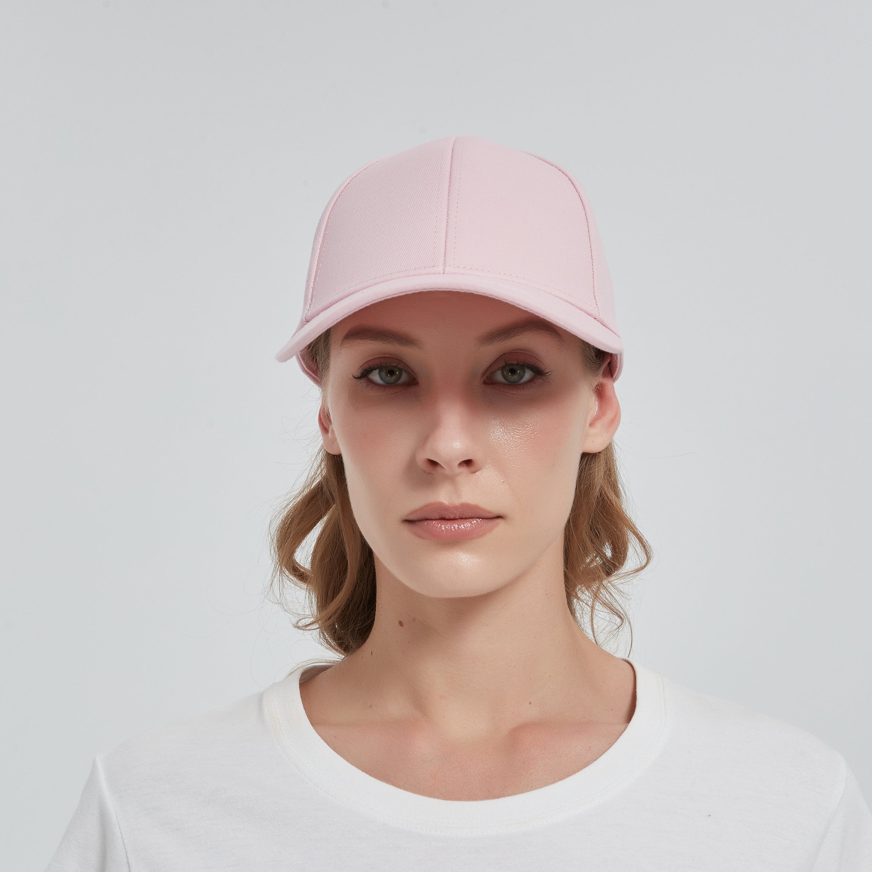EMF Hat in Pink Color on a female model