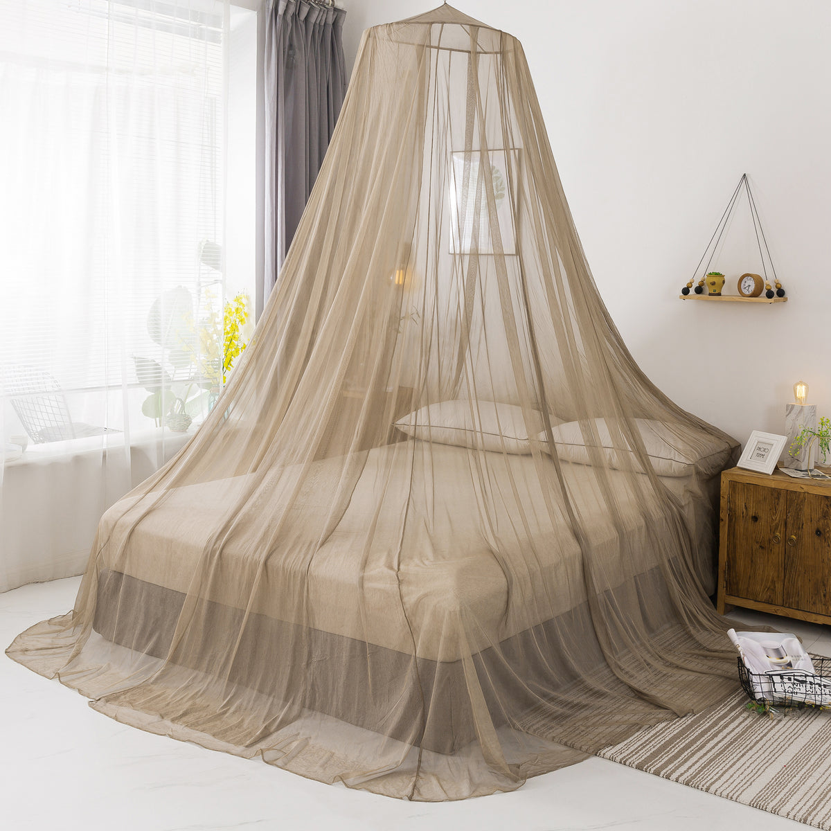 EMF Bed Canopy, Circular, King Size，side view
