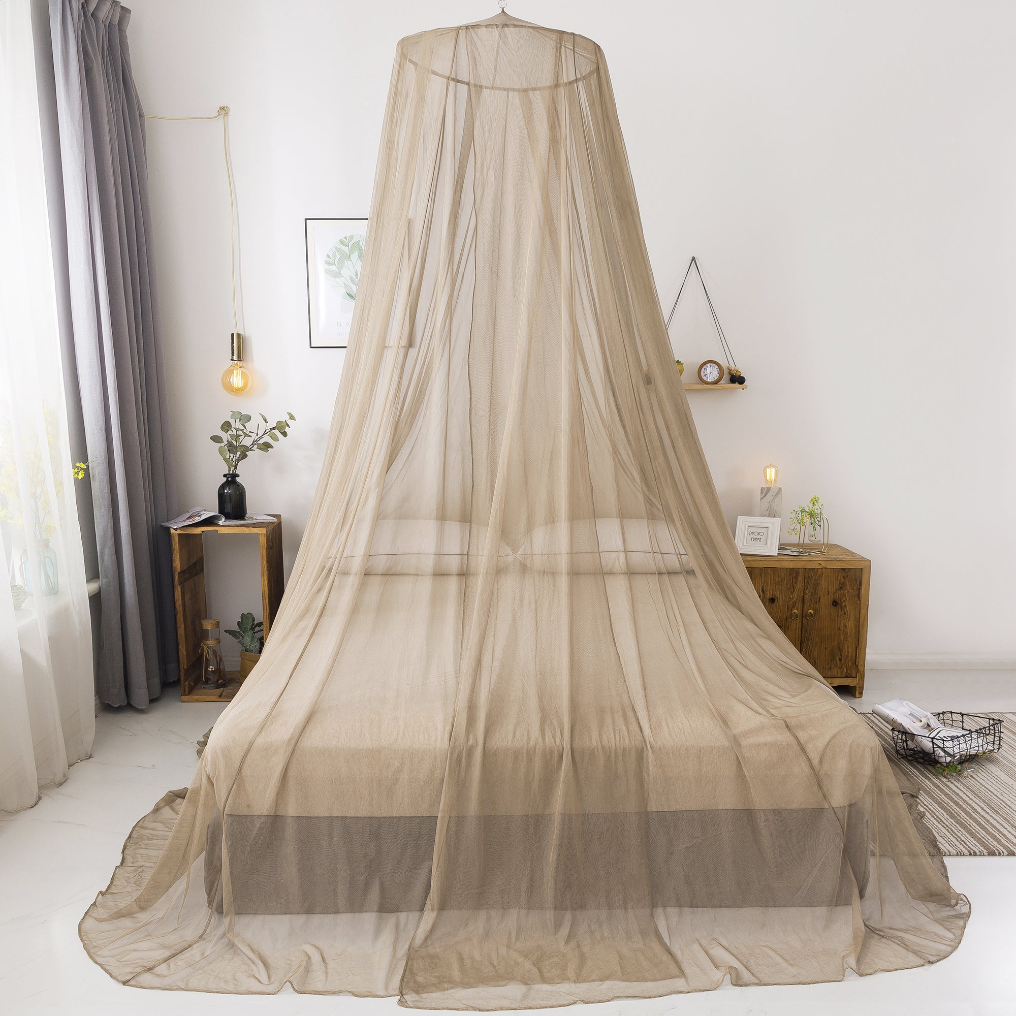 EMF Bed Canopy, Circular, King Size,Front view