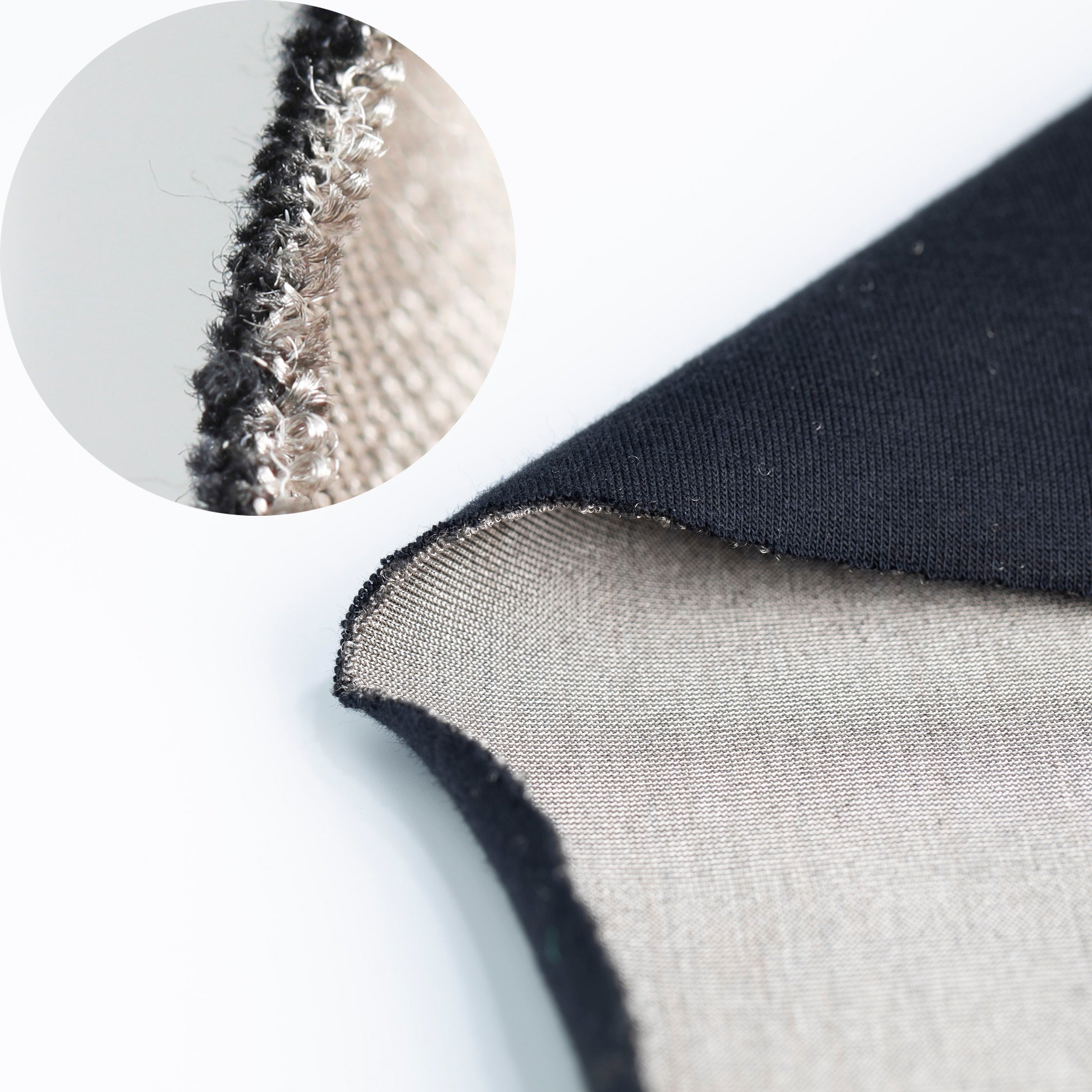 Einseitiger silberner Stoff