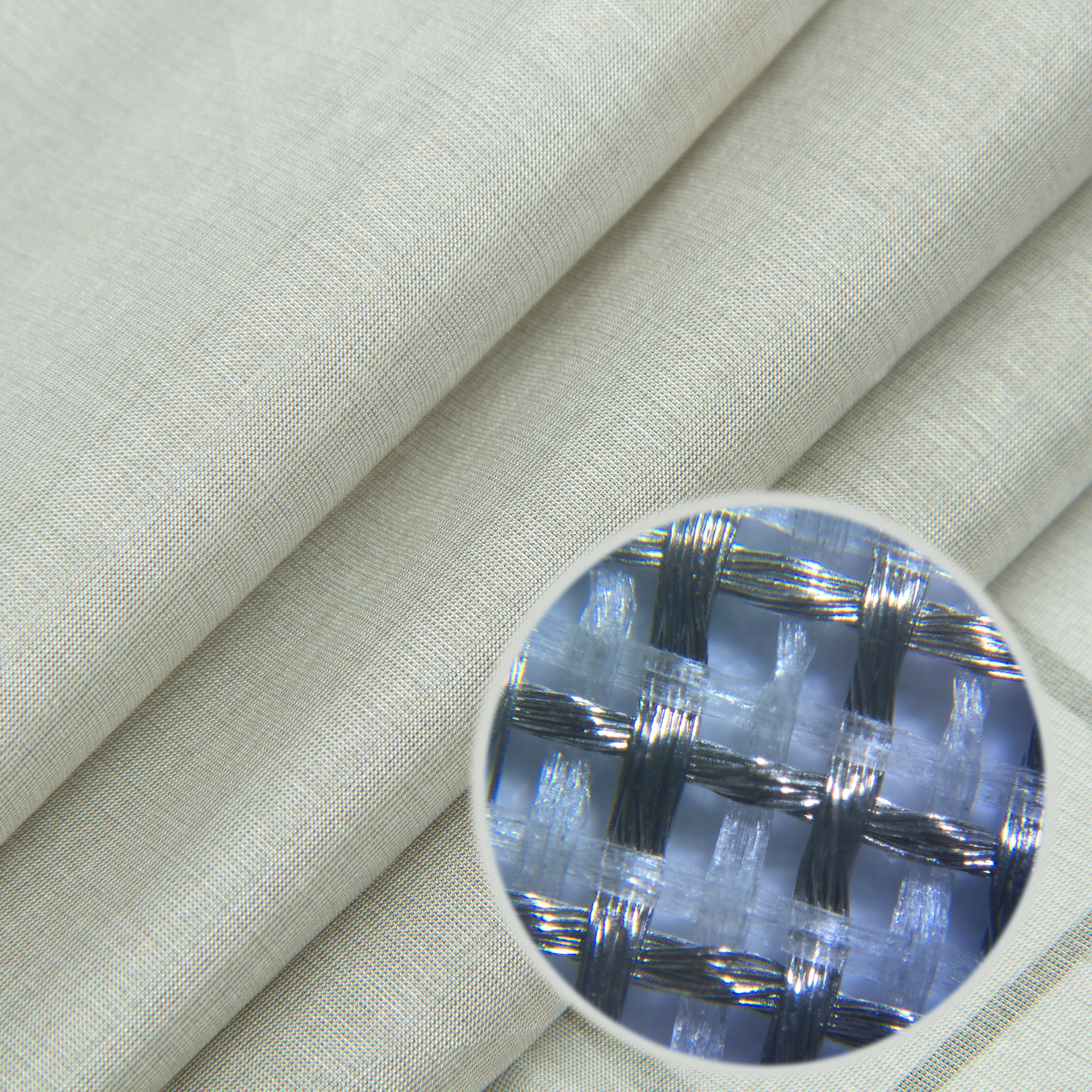 Silk Silver Fiber Fabric Anti Radiation Conductive Material for Health Textiles