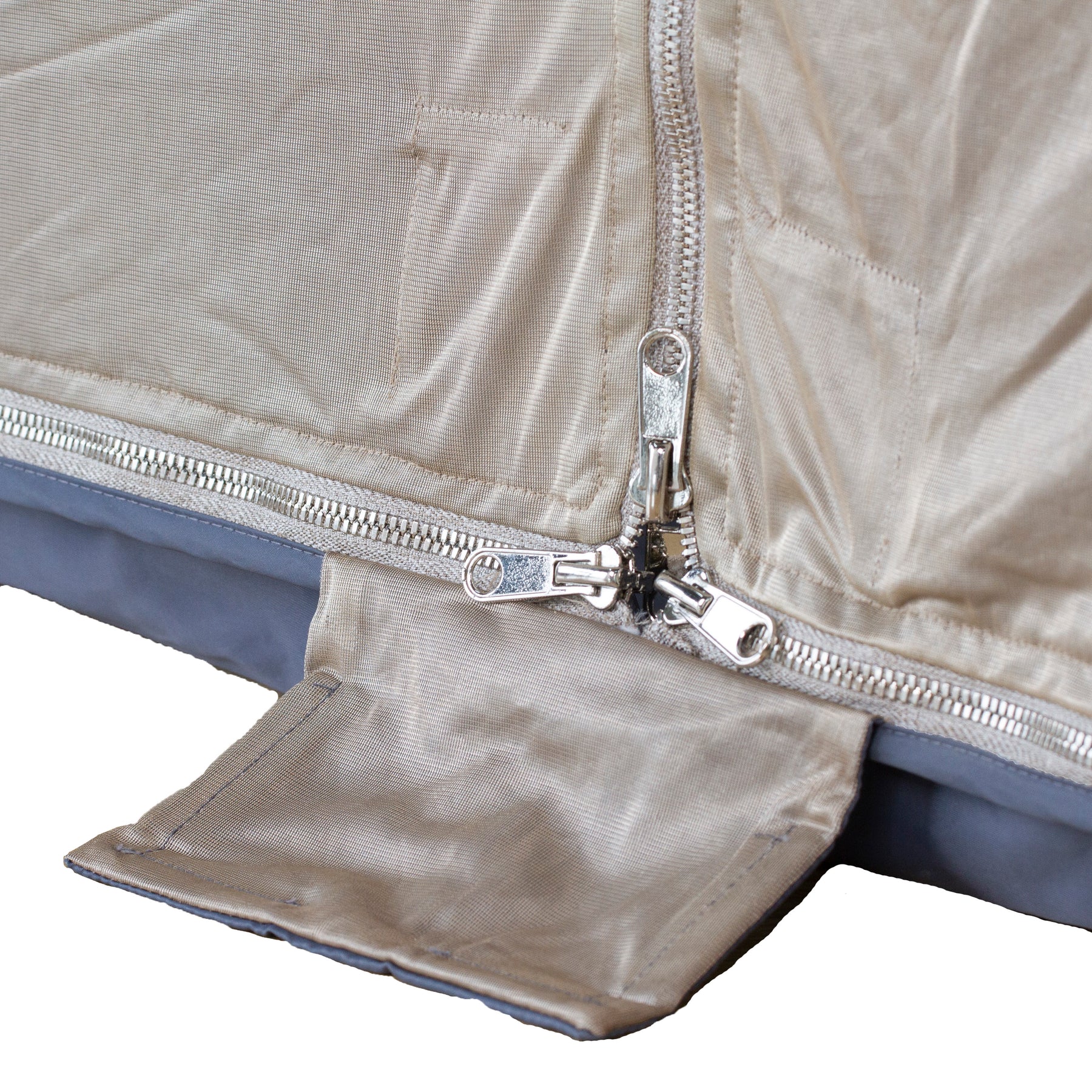 EMF Schutz apply faraday zipper to prevent potential leakage