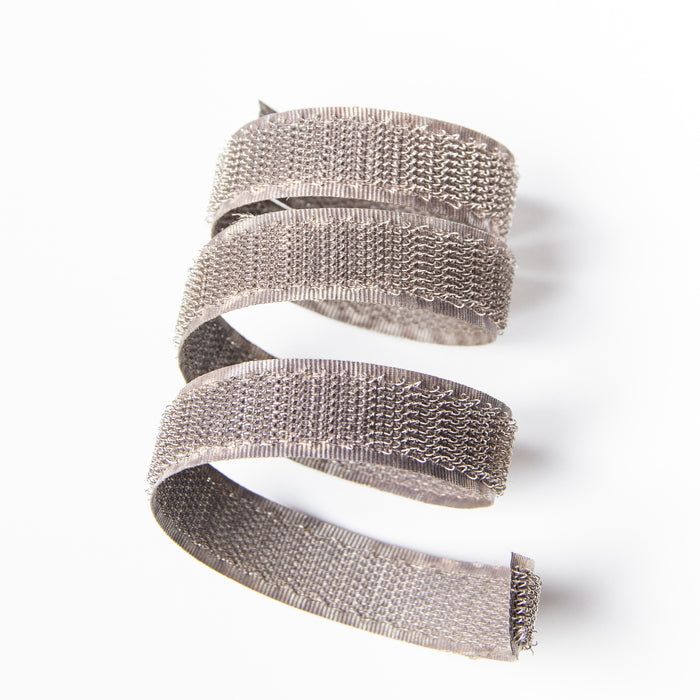 Conductive Hook Loop Silver Plated Conductive Velcro Metallic Hook and Loop for Shielding A