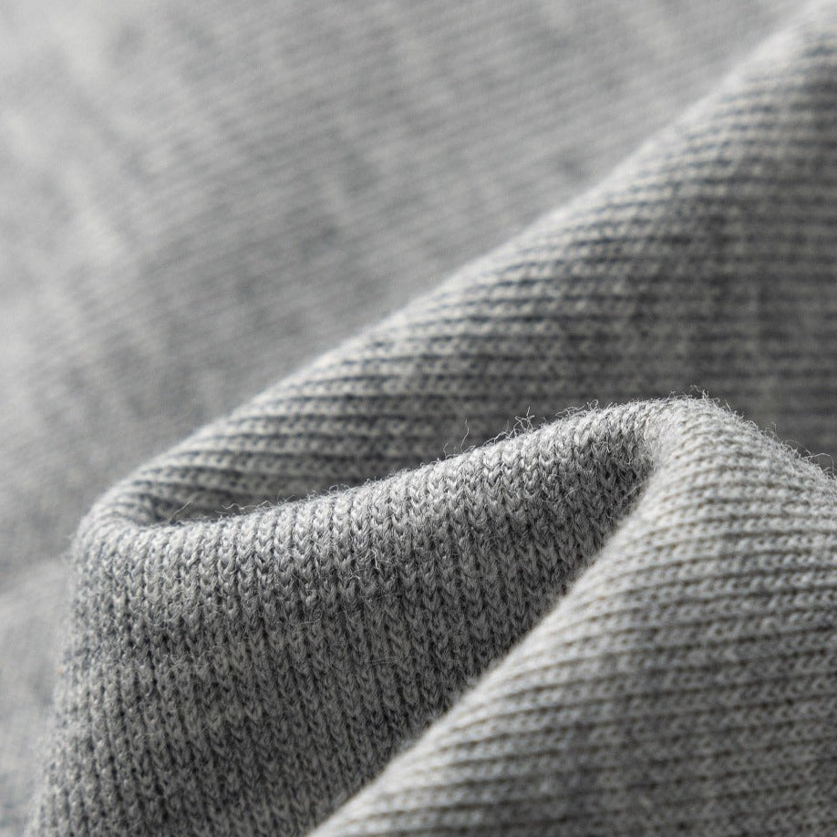 Silver Knit Fabric in Heather Grey Color, which has excellet EMF shielding performance while maintian the  softness and asethical looking just like regular fabric